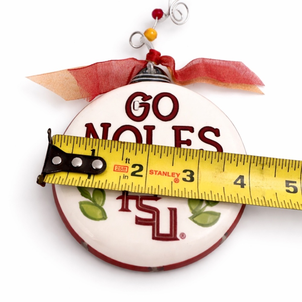 Glory Haus Florida State “Go Noles” Ceramic Christmas Ornament FSU Holiday Decor - Picture 4 of 4